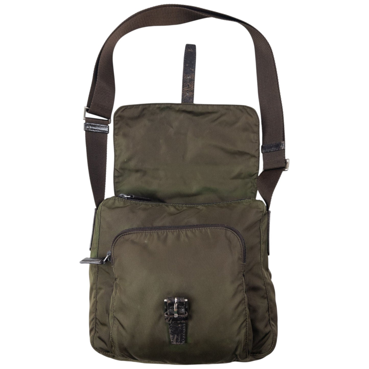 Vintage 2000s Prada Crossbody Bag | O/S, Green