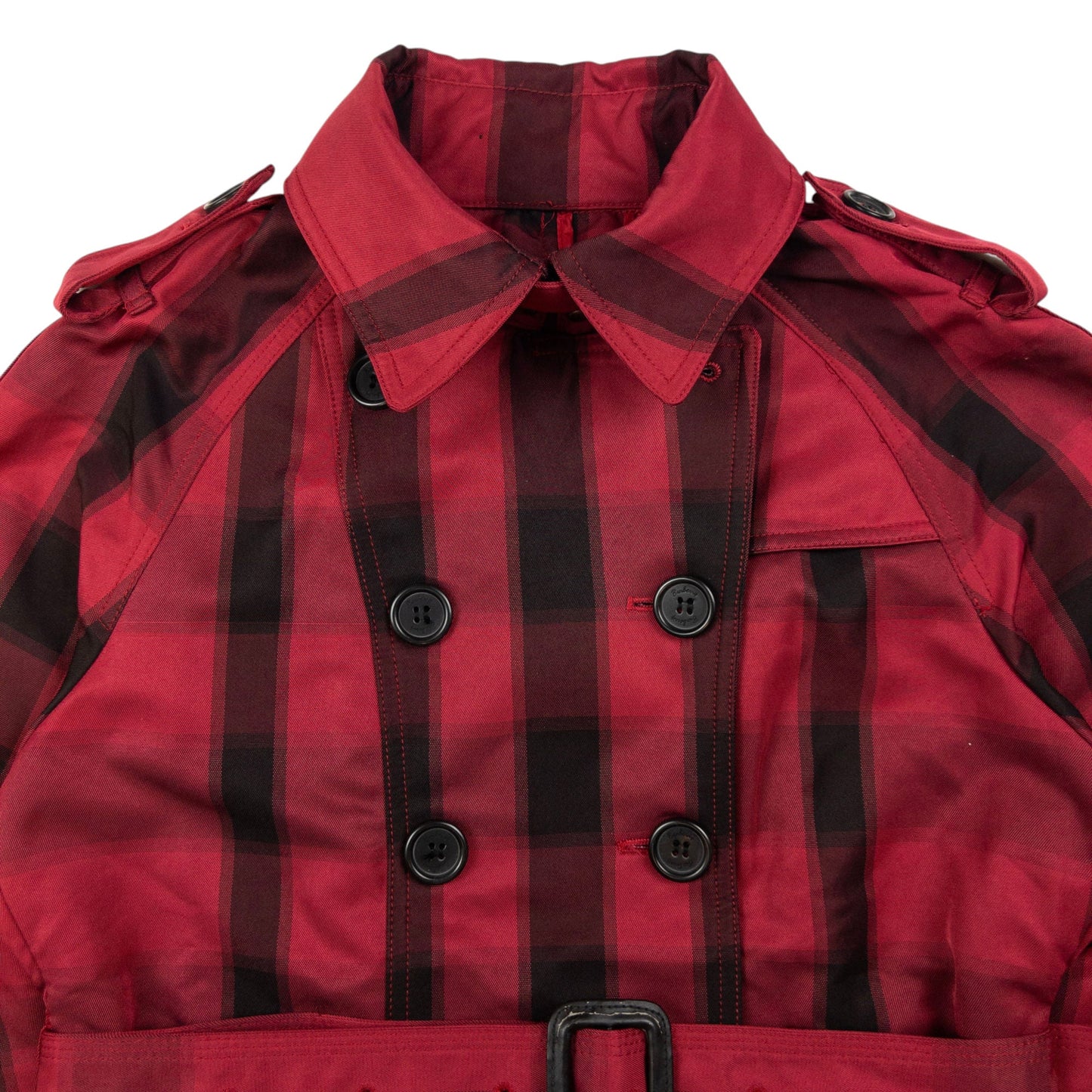 Vintage Burberry Nova Check Belted Trench Jacket Womens Size M