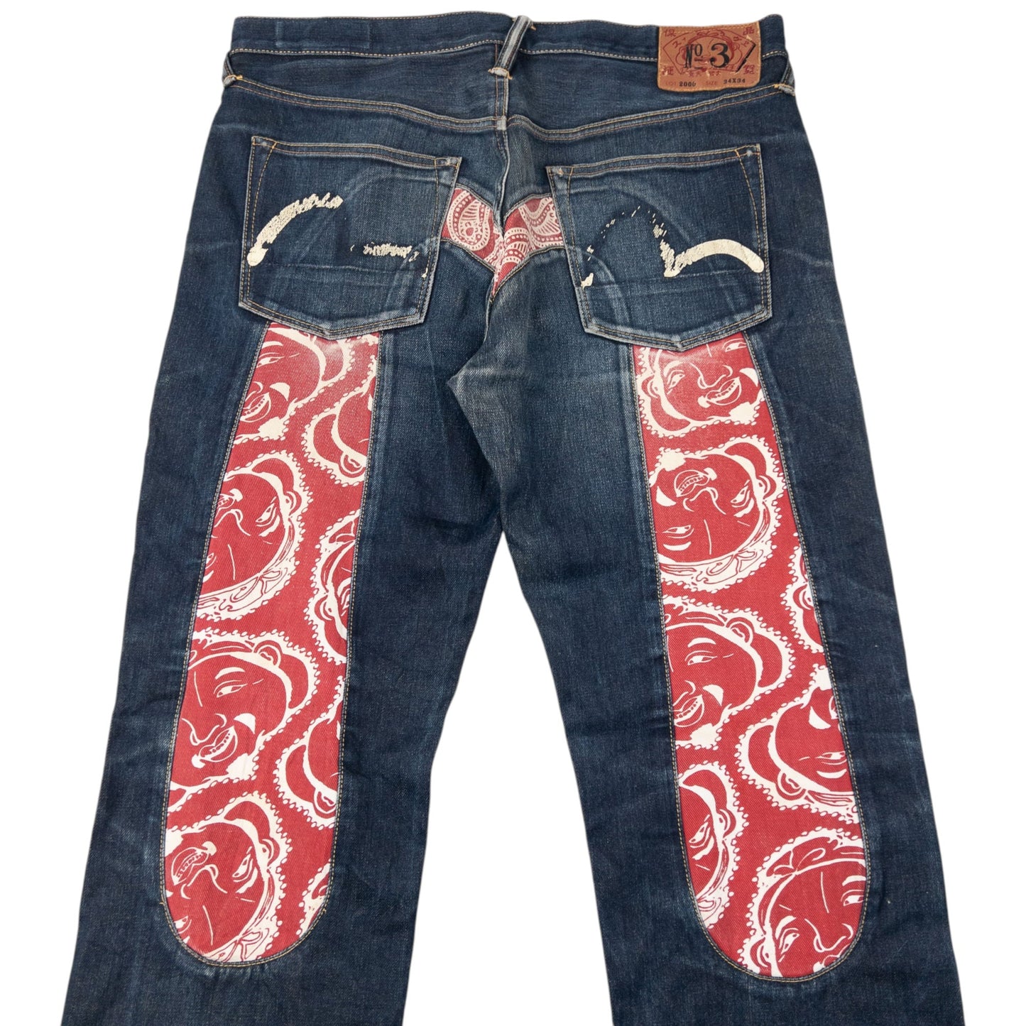 Vintage 2000s Evisu Double Gull Daicock Japanese Denim Jeans Size W35