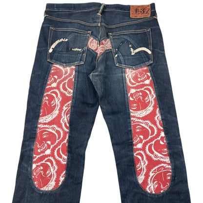 Vintage 2000s Evisu Double Gull Daicock Japanese Denim Jeans Size W35