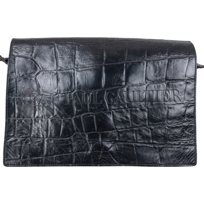 Vintage Jean Paul Gaultier Crocodile Embossed Crossbody Bag