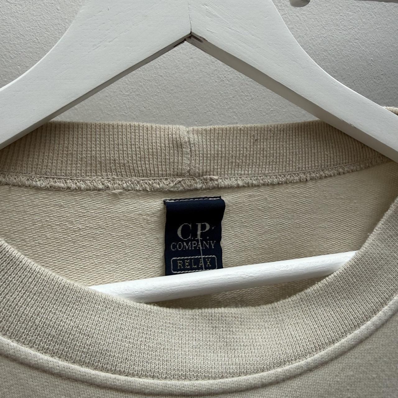 1996 CP Company Logo Sweatshirt in Cream (XL) | Extra Large, Cream