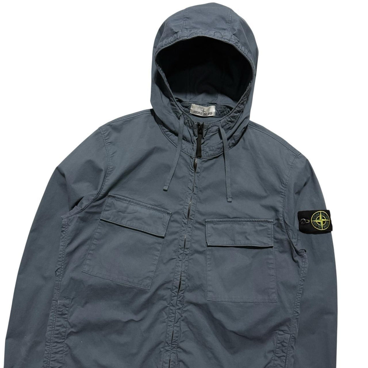 Stone Island Cotton Twill Jacket | Medium, Slate Grey