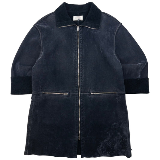 Vintage Armani Jeans Fleece Lined Velour Jacket Womens Size XL