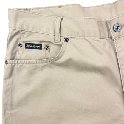 Vintage 2000s YSL Yves Saint Laurent Embroidered Chino Trousers Size W34