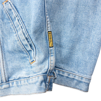 Vintage 90s Armani Jeans Button Up Denim Jacket Size L | Large, Blue