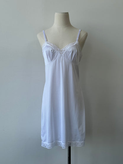 Vintage 2000s Satin Lace Mini Slip Dress - S