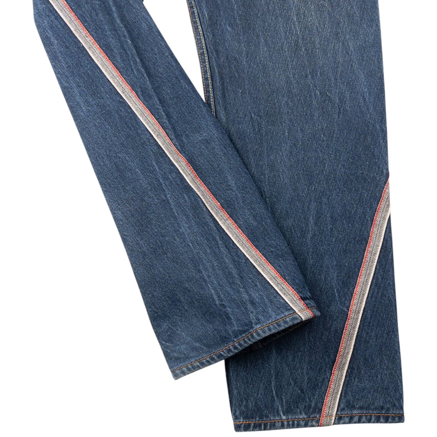 Vintage 2000s Evisu Gull Text Embroidered Japanese Denim Jeans Size W29 | W29, Blue