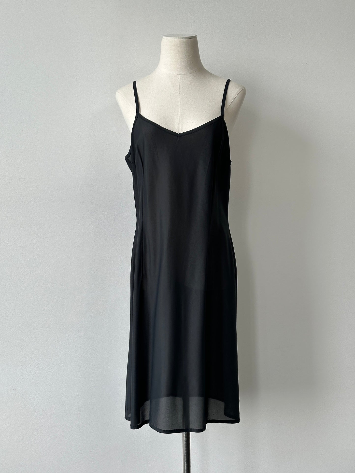 Vintage 2000s Sheer Midi Slip Dress - L