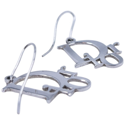 Vintage 2000s Dior By John Galliano Silver Logo Earrings | O/S, Grey