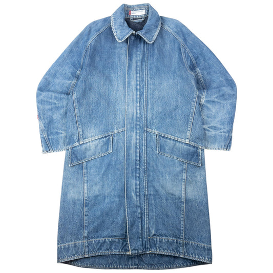 Vintage 2000s Levi's Engineered Garments Denim Trench Jacket Size M | Medium, Blue