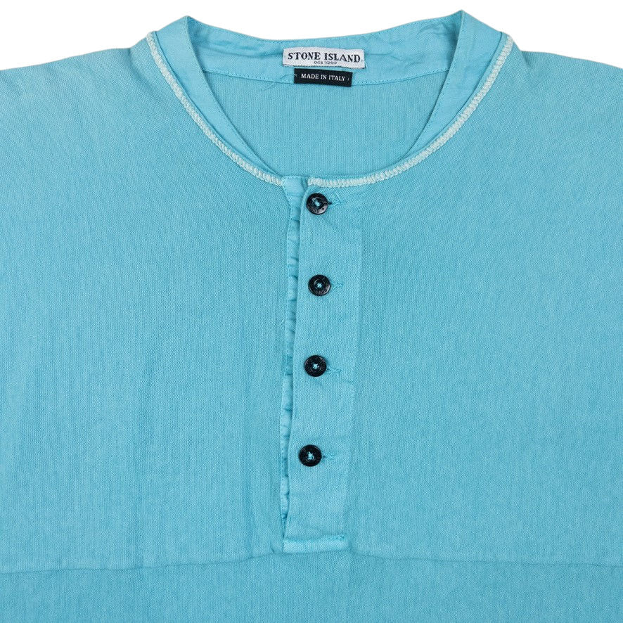 Vintage Stone Island Reversible Long Sleeve Henley Shirt Size M