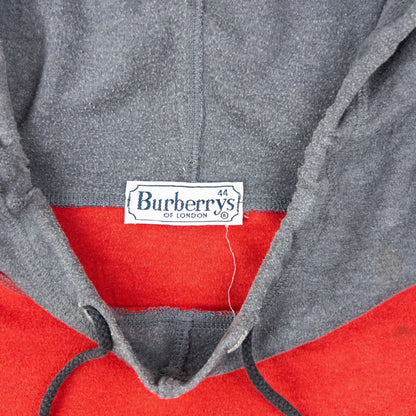 Vintage 90s Burberry Embroidered Hoodie Size M