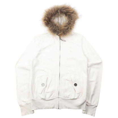 Vintage 2000s Burberry Blue Label Fur Trim Zip Up Hoodie Womens Size S | Small, Multicoloured