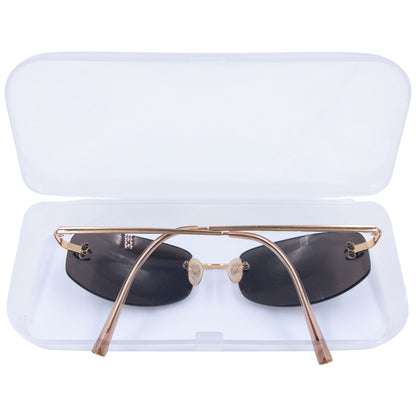 Vintage 2000s Chanel Rimless Sunglasses | O/S, Brown