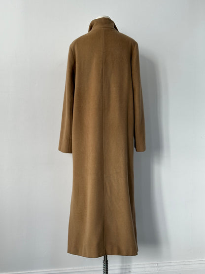 Iblues Italian Vintage 1990s Wool High Neck Floor Length Coat - L