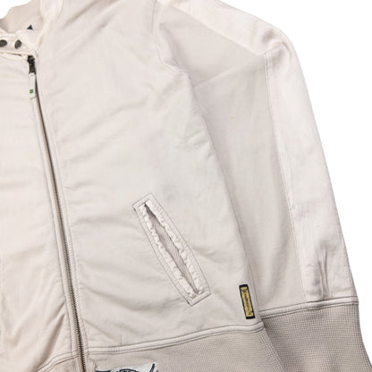 Vintage Armani Jeans Embroidered Zip Up Sweatshirt Size M