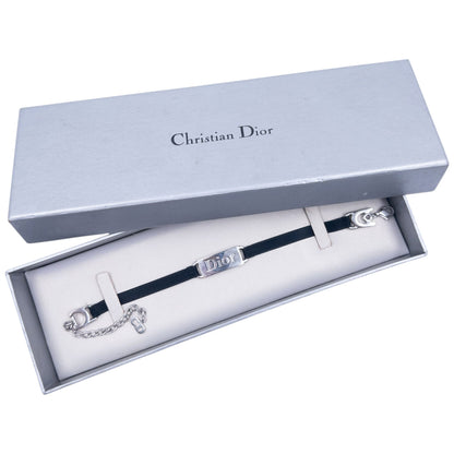 Vintage 2000s Dior By John Galliano Ribbon Bracelet | O/S, Black