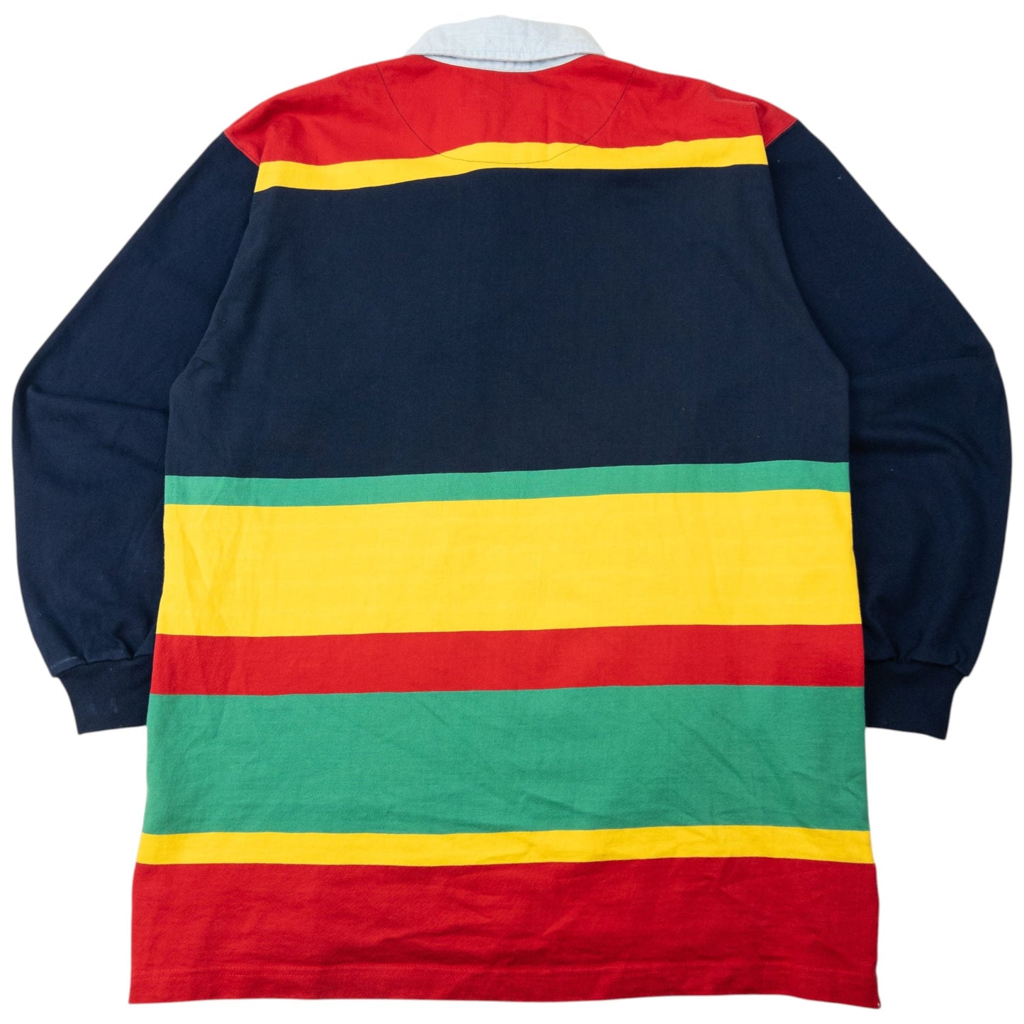 Vintage 90s Burberry Striped Long Sleeve Polo Shirt Size M | Medium, Red