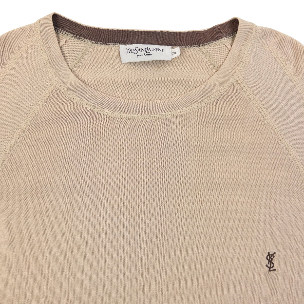 Vintage 2000s YSL Yves Saint Laurent Lightweight Jumper Size XL | XL, Beige