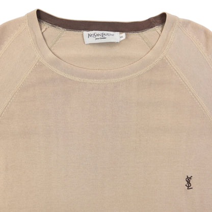 Vintage 2000s YSL Yves Saint Laurent Lightweight Jumper Size XL | XL, Beige