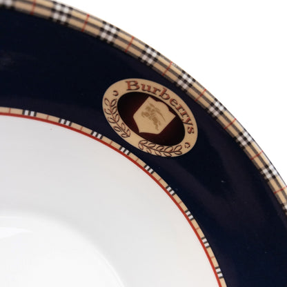 Vintage 90s Burberry Nova Check Fine Bone China Salad Bowl | O/S, Mixed
