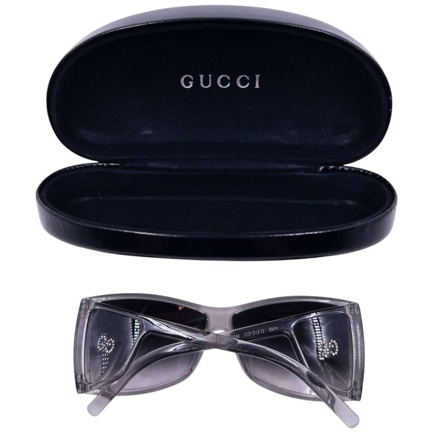 Vintage 2000s Gucci Diamanté Sunglasses | O/S, Grey
