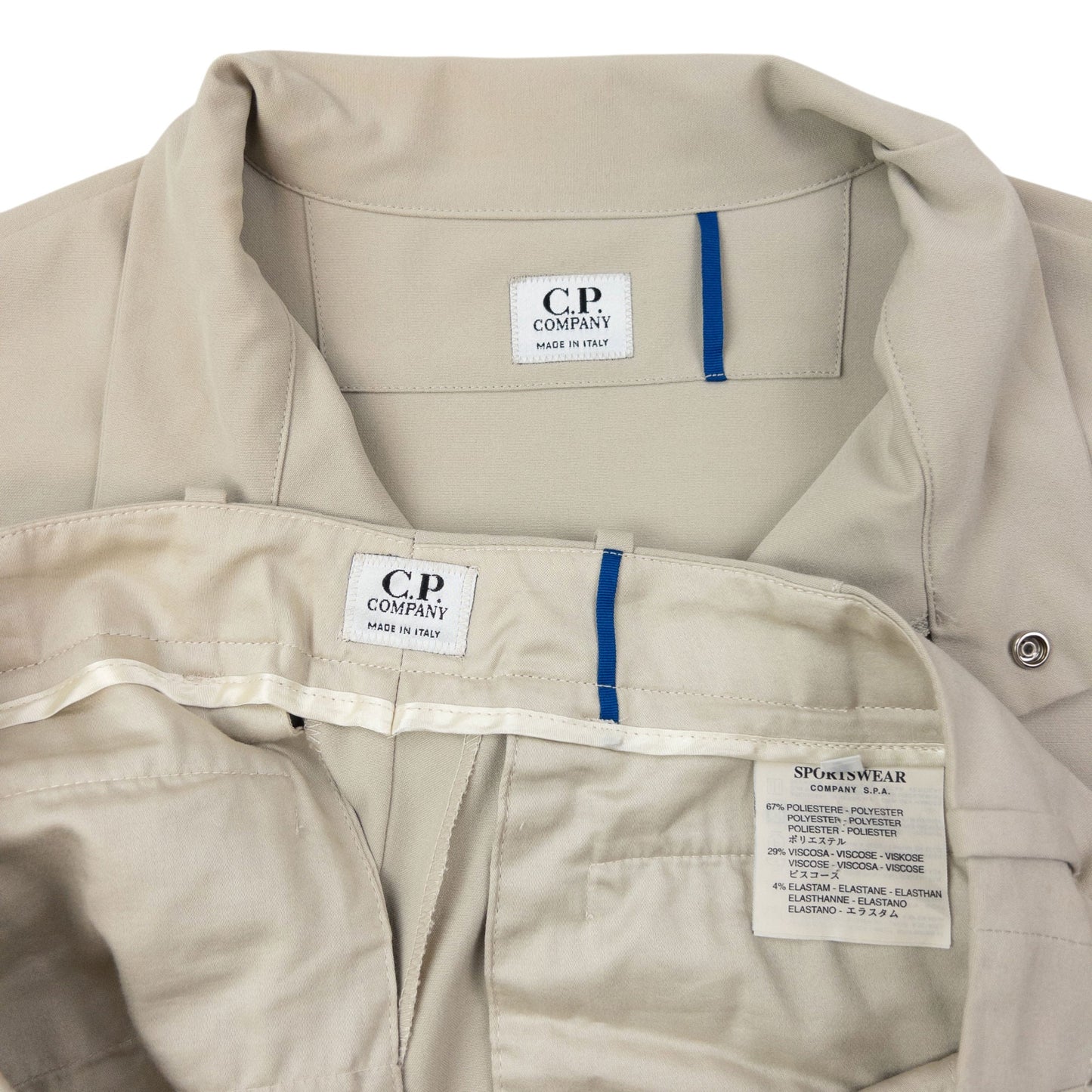 Vintage 2000 CP Company Jacket & Trousers Matching Set Size L | Large, Beige
