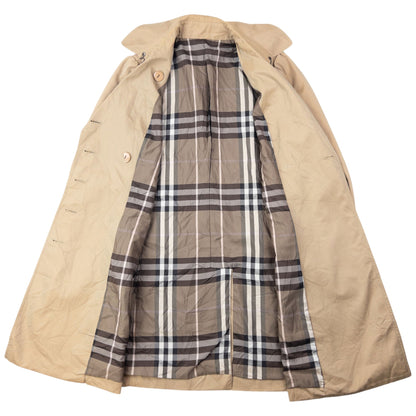 Vintage 2000s Burberry Blue Label Nova Check Lined Trench Jacket Womens Size M | Medium, Beige