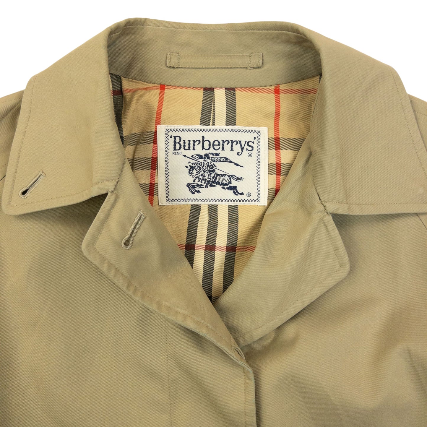 Vintage 90  Burberry Nova Check Lined Belt Waist Trench Jacket Womens Size M | Medium, Beige