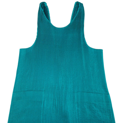 Vintage 90s Issey Miyake Pleated Longline Vest Dress Womens Size L | Large, Green