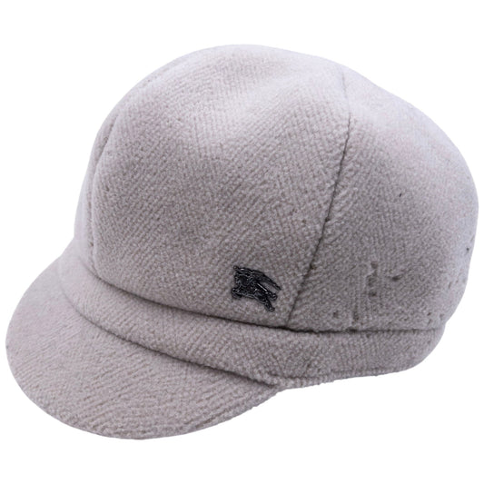 Vintage Burberry Wool Newsboy Hat Size M | O/S, Beige