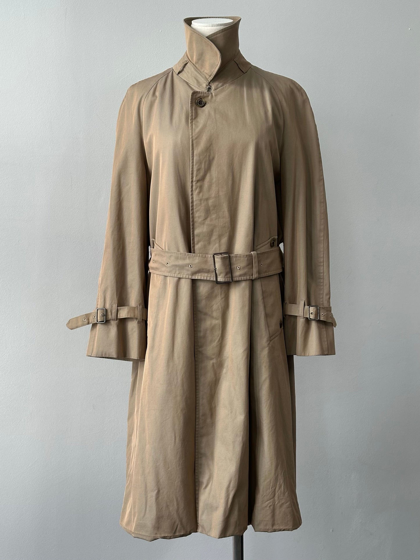 Aquascutum 1990s Pure Cotton Belted Trench Coat - S