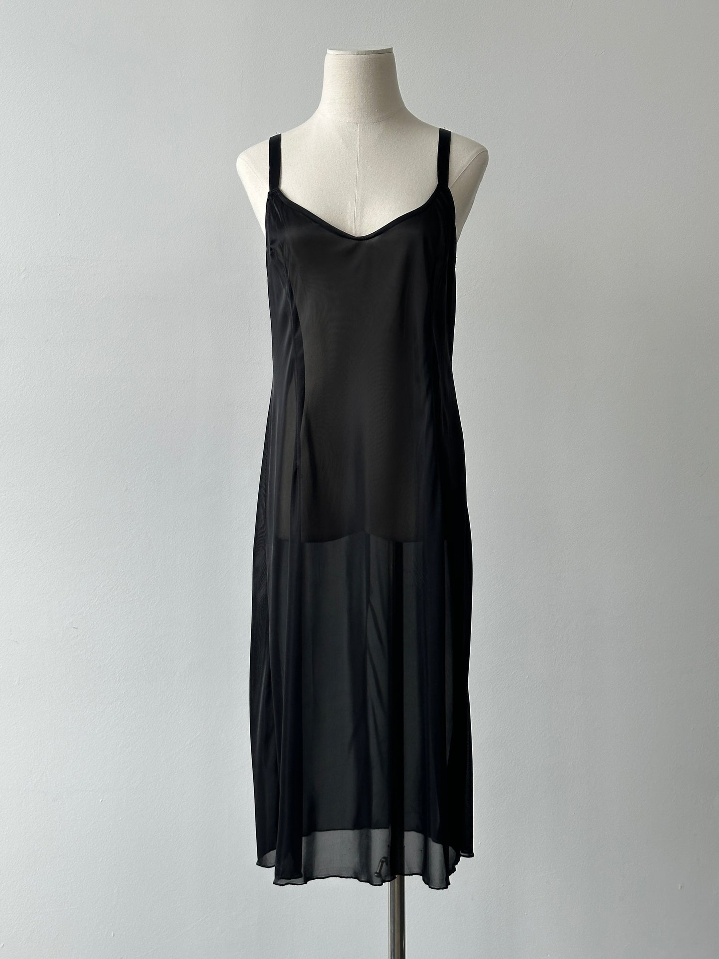 Vintage 2000s Sheer Midi Slip Dress - S-M