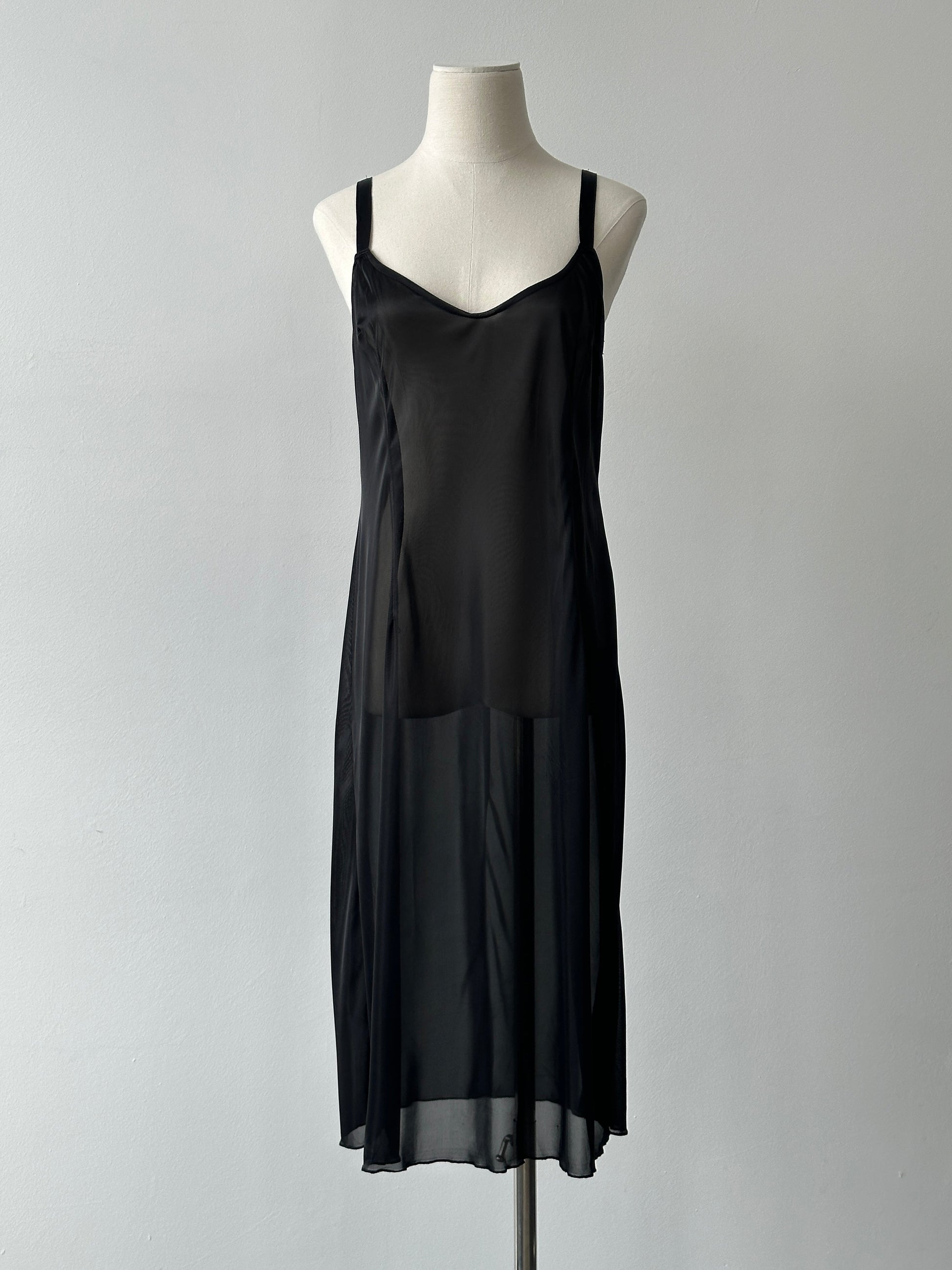 Vintage 2000s Sheer Midi Slip Dress - S-M