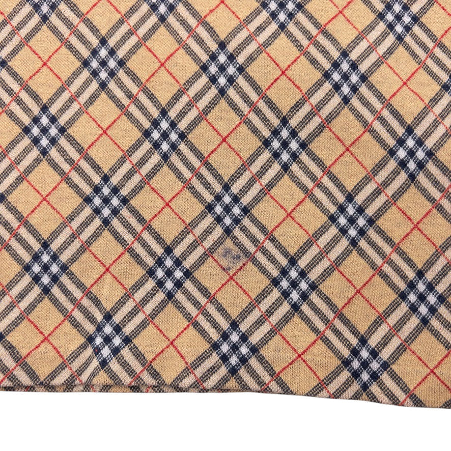Vintage Burberry Nova Check Polo Jumper Womens Size M
