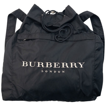 Vintage 2000s Burberry Lightweight Packable Backpack Jacket Size XL | O/S, Black