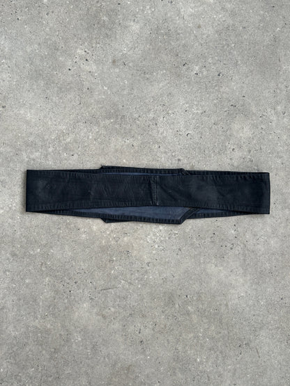 Valentino 1990s Leather Snakeskin Hip Belt - W30-32