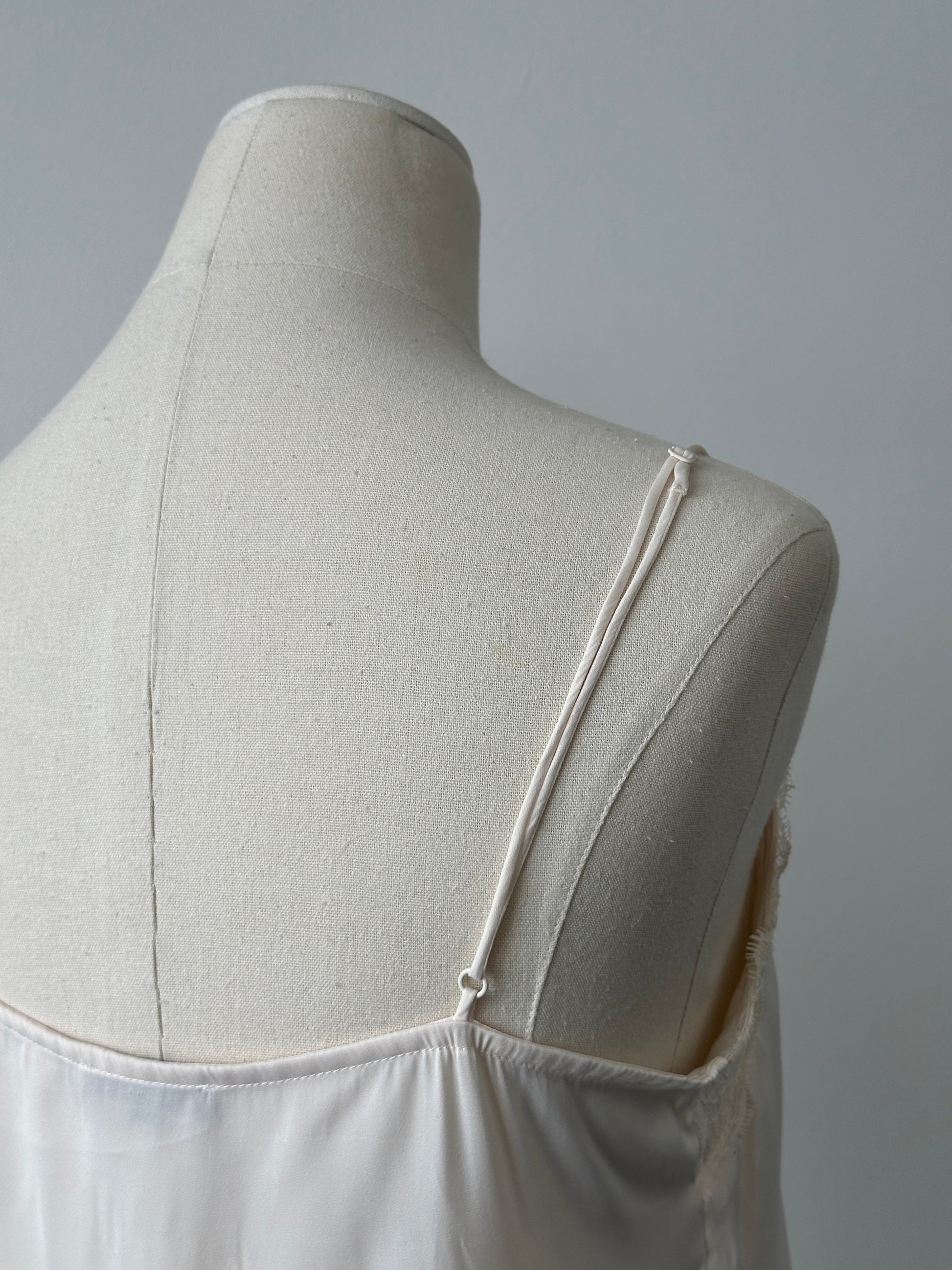 Vintage 2000s Satin Lace Top - M