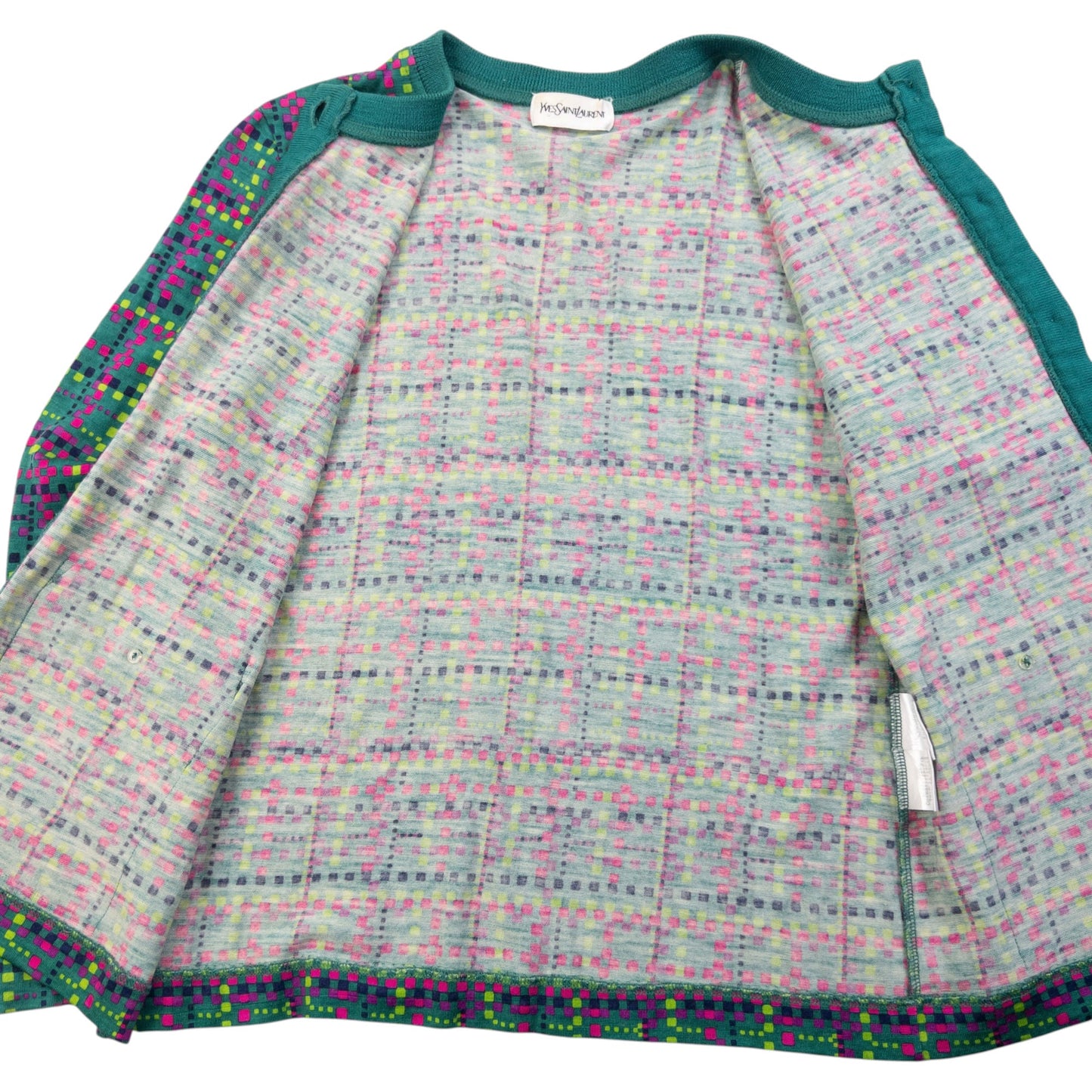 Vintage 90s YSL Yves Saint Laurent Pattern Cardigan Womens Size S | Small, Red