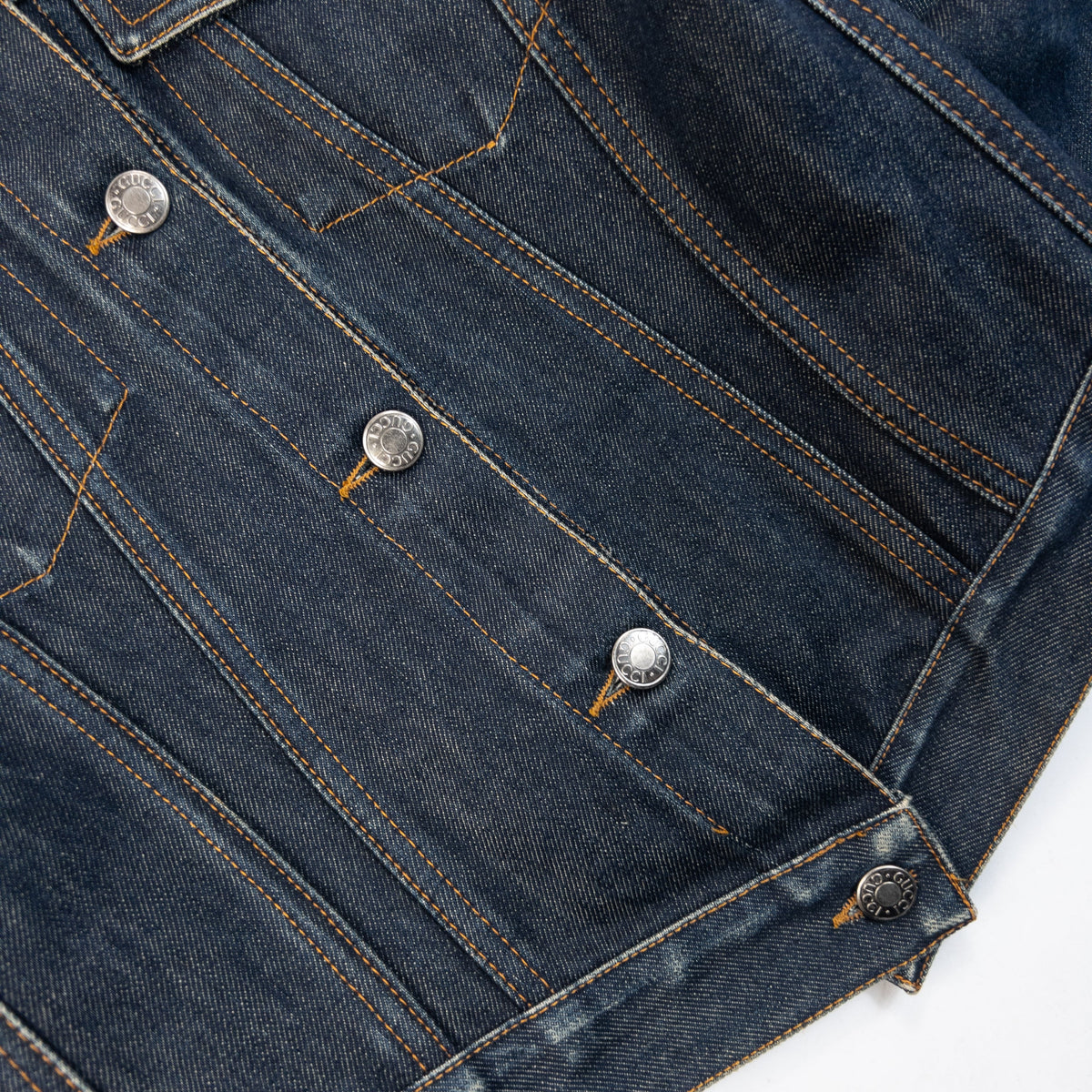 Vintage 2000s Gucci By Tom Ford Button Up Denim Jacket Womens Size S | Small, Navy