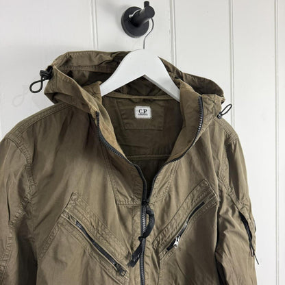CP Company Cotton Canvas Jacket Olive (L) | Large, Olive