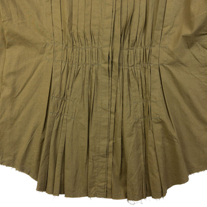 Vintage 90s Issey Miyake Pleated Long Sleeve Button Up Shirt Womens Size S | Small, Brown