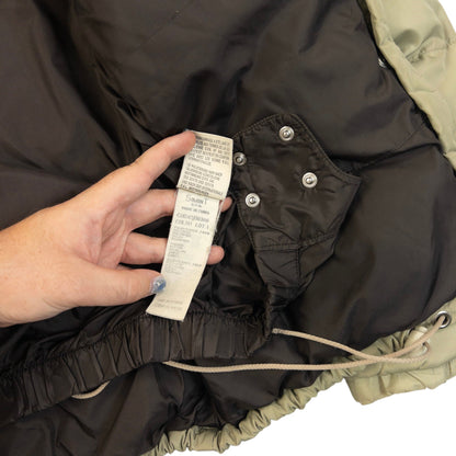 Vintage 90s Armani Jeans Zip Up Puffer Jacket Womens Size L | Large, Green