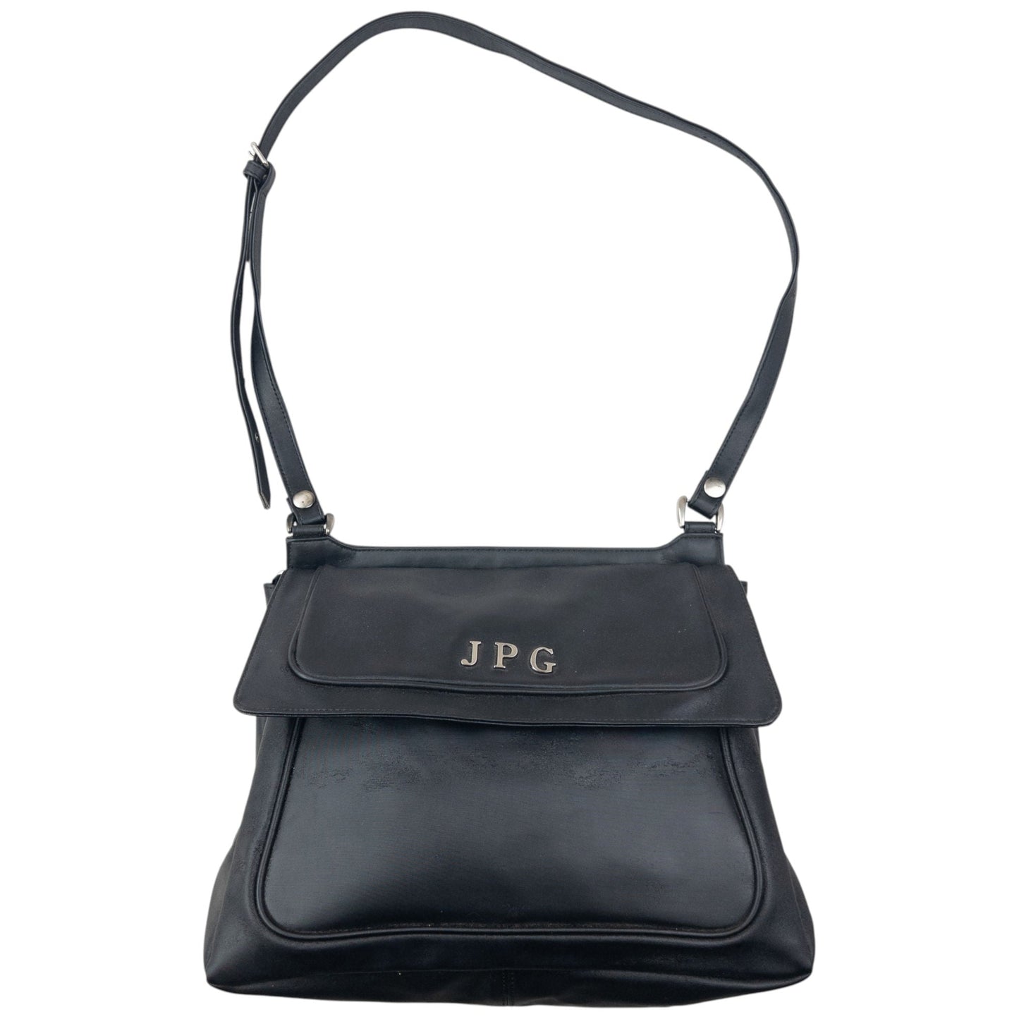 Vintage 90s Jean Paul Gaultier Leather Crossbody Bag | O/S, Black