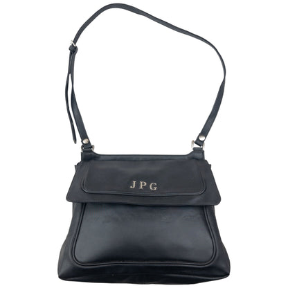 Vintage 90s Jean Paul Gaultier Leather Crossbody Bag | O/S, Black