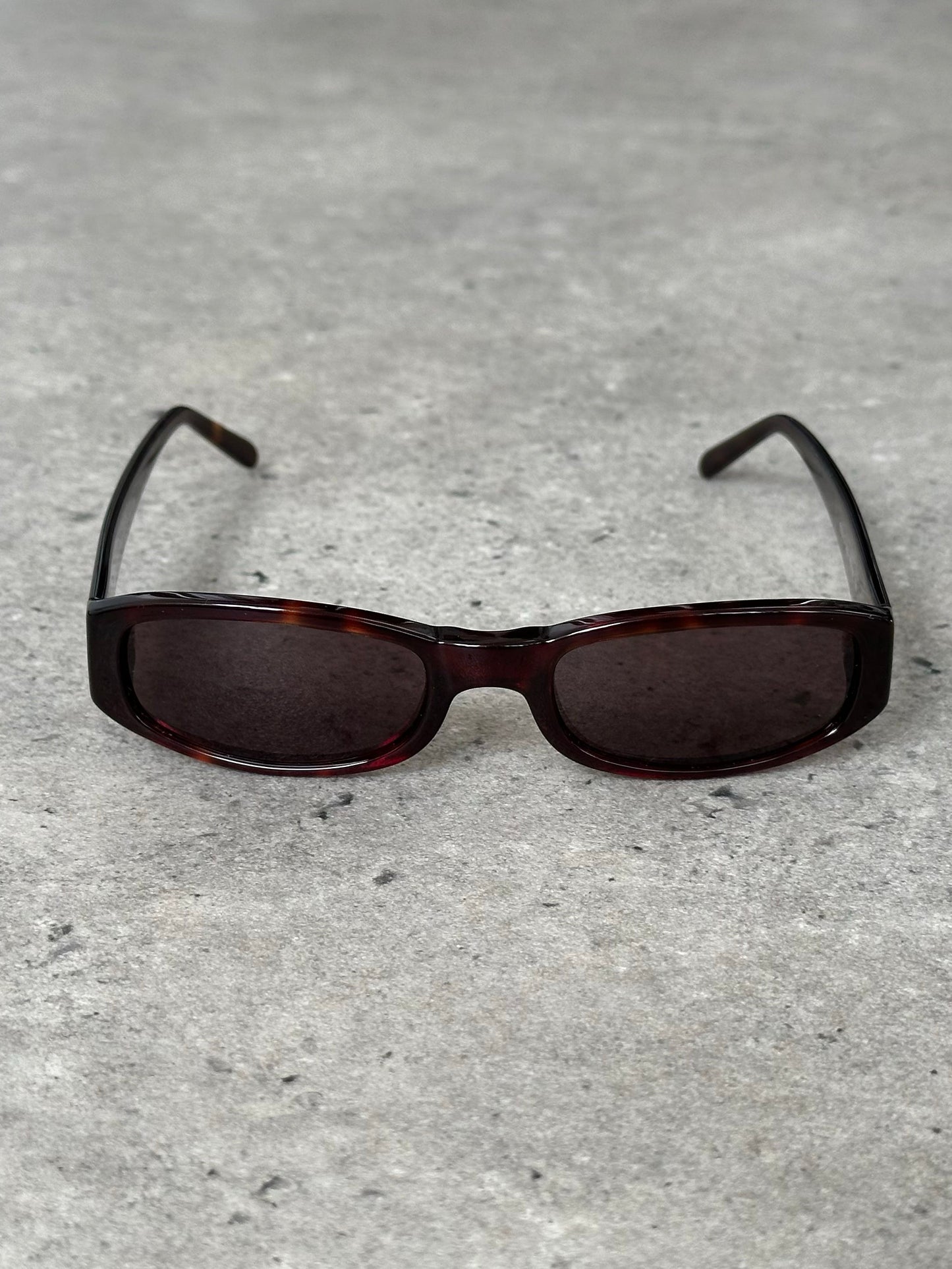 Emporio Armani 1990s Tortoiseshell Rectangle Mini Sunglasses