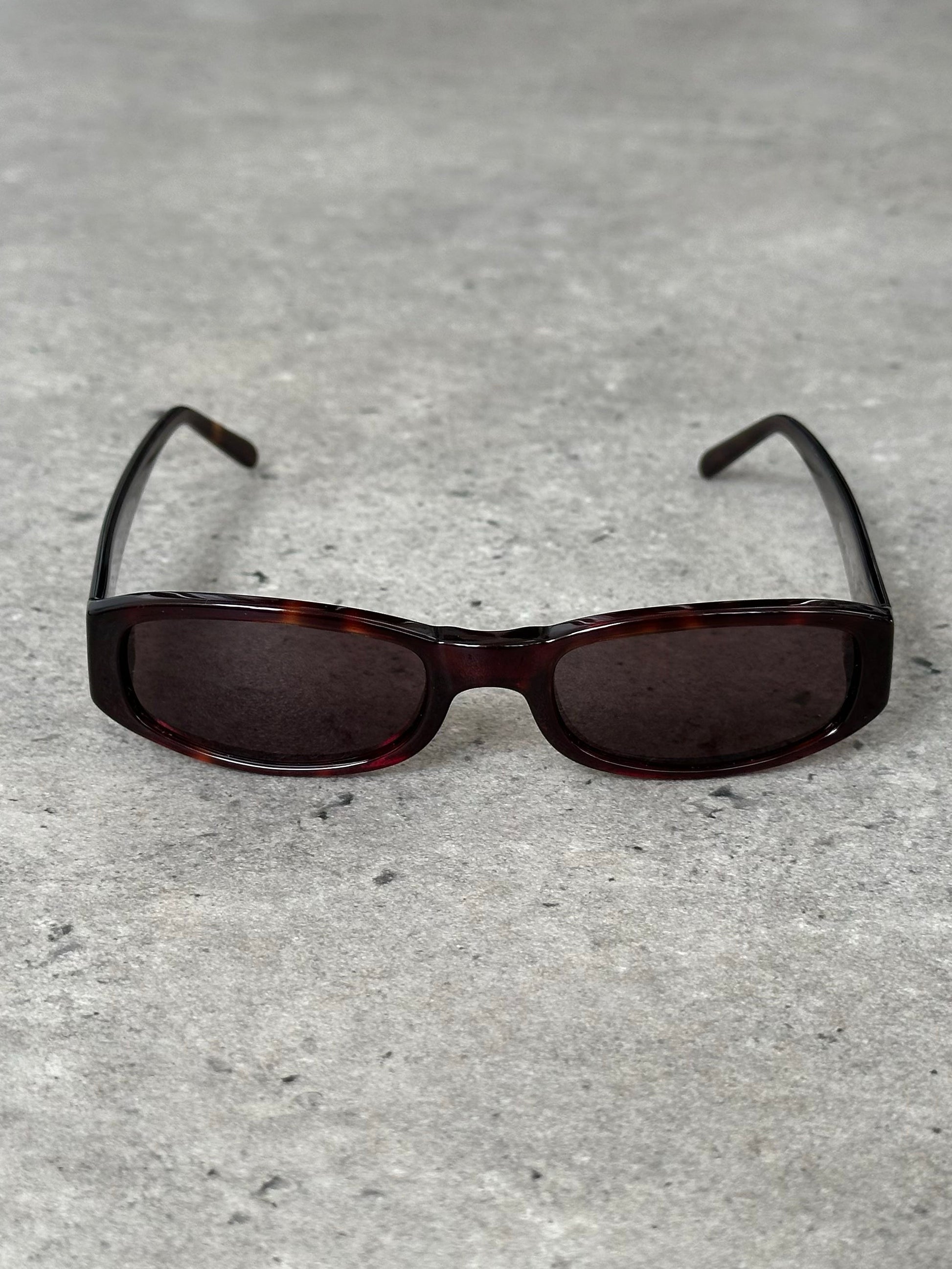 Emporio Armani 1990s Tortoiseshell Rectangle Mini Sunglasses