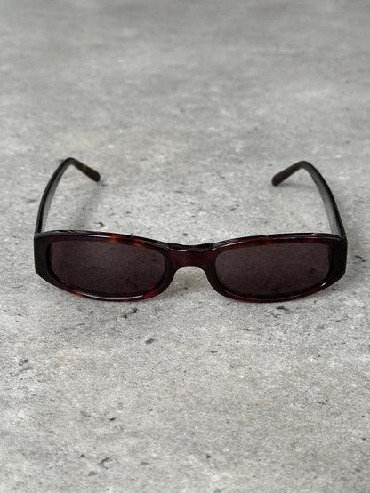 Emporio Armani 1990s Tortoiseshell Rectangle Mini Sunglasses