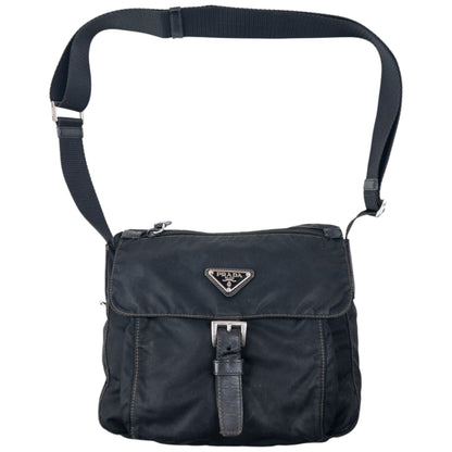 Vintage 2000s Prada Crossbody Bag | O/S, Black